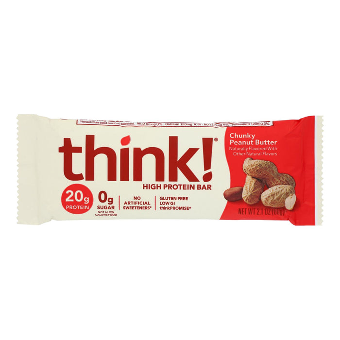 Think High Protein Bar Chunky Peanut Butter   2.1 Oz