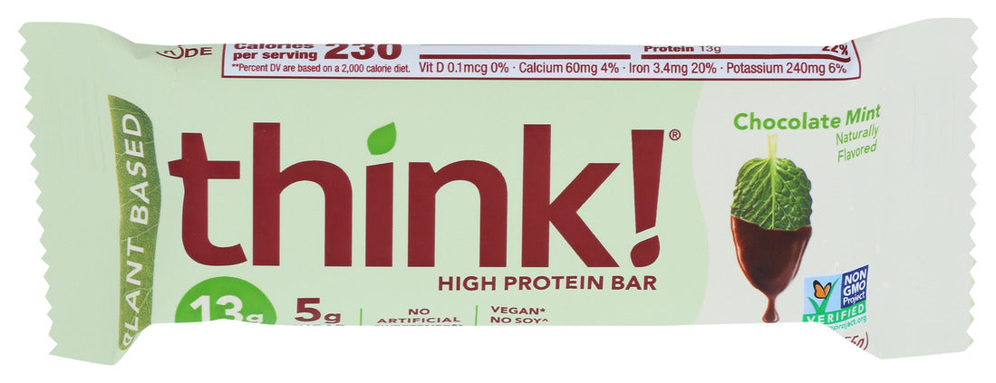 Think Plant Based High Protein Bar Chocolate Mint   1.94 Oz