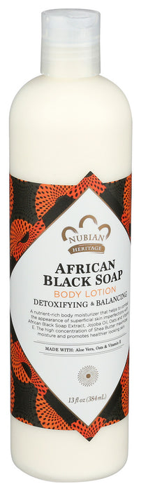 Nubian Heritage  African Black Soap Body Lotion Bottle  1 Each  13 Fl Oz