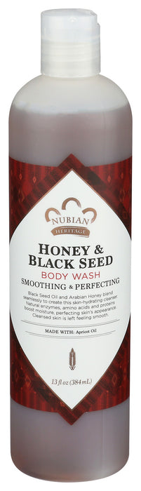 Nubian Heritage  Body Wash Honey And Black Seed Bottle  1 Each  13 Oz