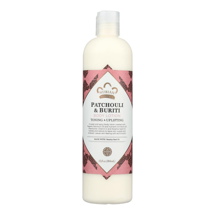 Nubian Heritage  Patchouli & Buriti Body Lotion Bottle  1 Each  13 Oz