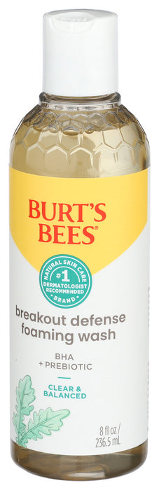 Burt's Bees Clear And Balanced Breakout Defense Foaming Wash 8 Oz