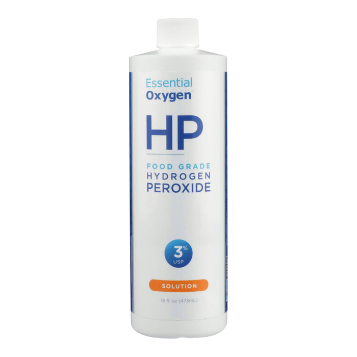 Essential Oxygen+  Hydrogen Peroxide 3% Food Grade  1 Each  16 Oz