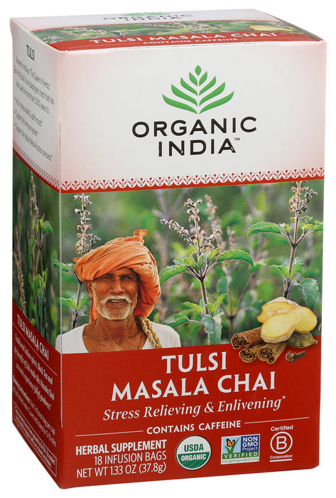 Organic India Tulsi Tea Chai Masala 18 Tea Bags