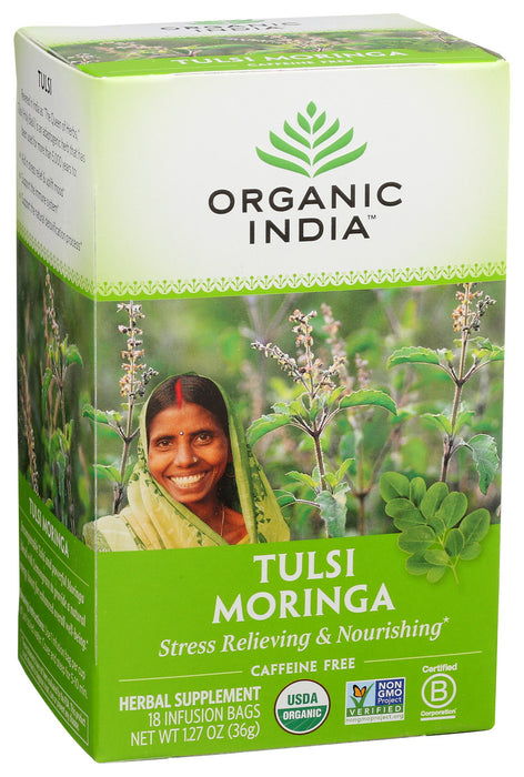 Organic India Tulsi Tea Moringa 18 Tea Bags