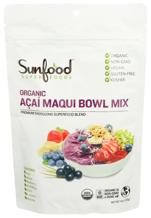 Sunfood Superfoods  Organic Acai Maqui Mix  1 Each  6 Oz