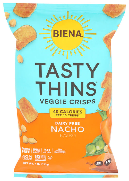 Biena  Tasty Thins Nacho Flavored Veggie Crisps  4 Oz