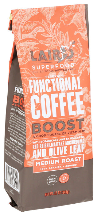 Laird Superfood  Boost Medium Roast Ground Coffee   12 oz