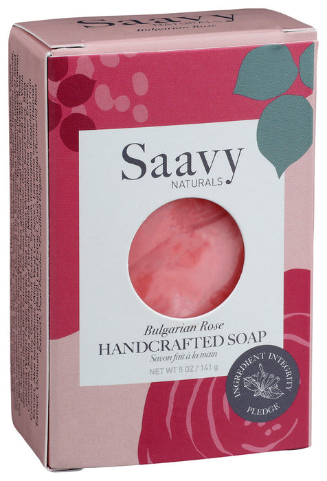 Saavy Naturals  Bulgarian Rose Handcrafted Bar Soap  1 Each  5 Oz