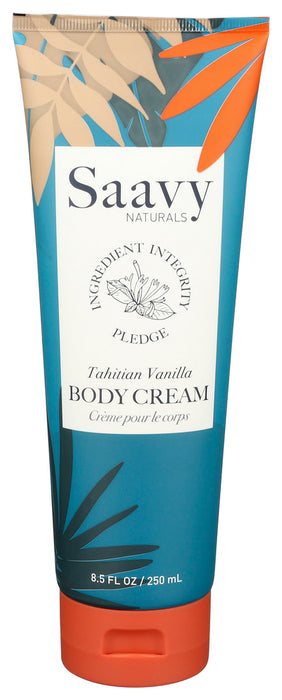 Saavy Naturals  Sensible Tahitian Vanilla Body Cream  1 Each  8.5 Oz