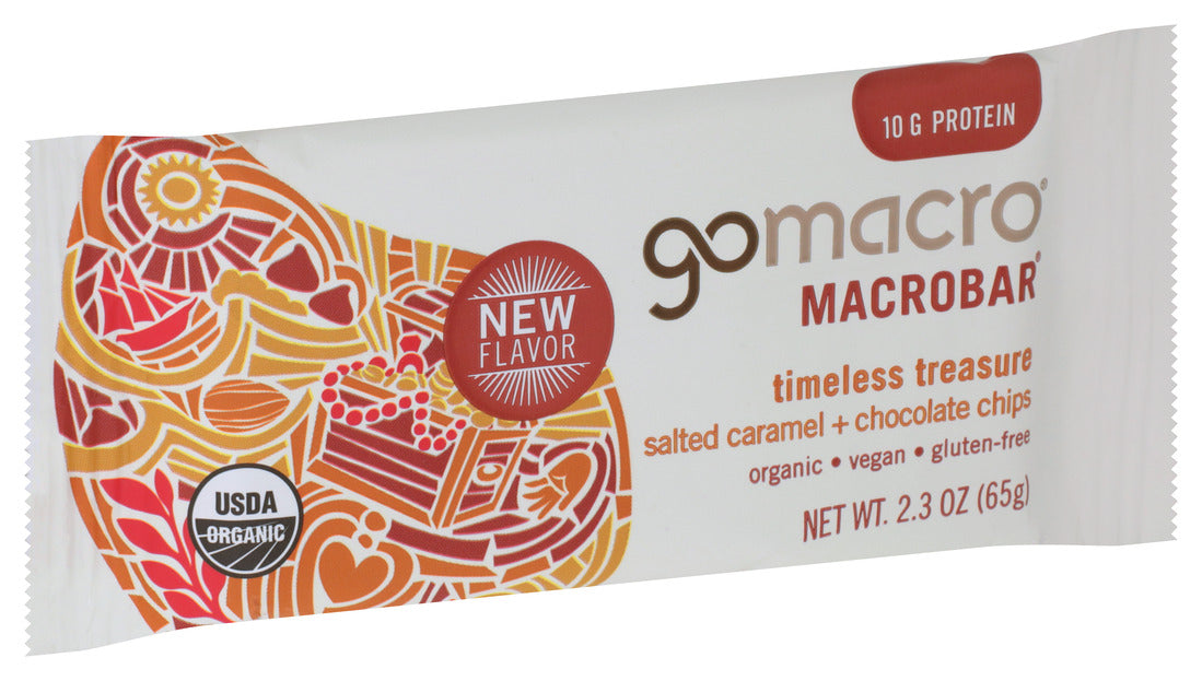 Gomacro  Organic Macrobar Salted Caramel Choclate Chip   2.3 Oz