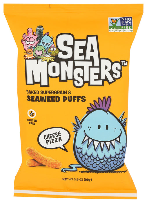 Sea Monsters Seaweed Cheese Pizza Puffs 3.5 Oz