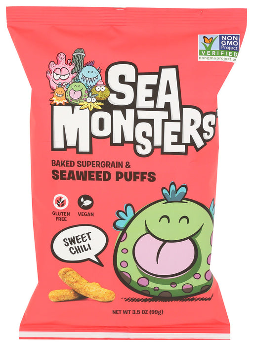 Sea Monsters Seaweed Puffs Sweet Chili 3.5 Oz