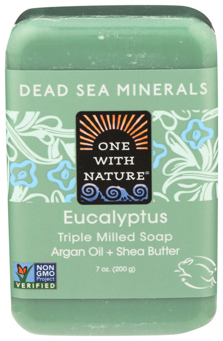 One With Nature Dead Sea Minerals Eucalyptus Triple Milled Bar Soap 7 oz