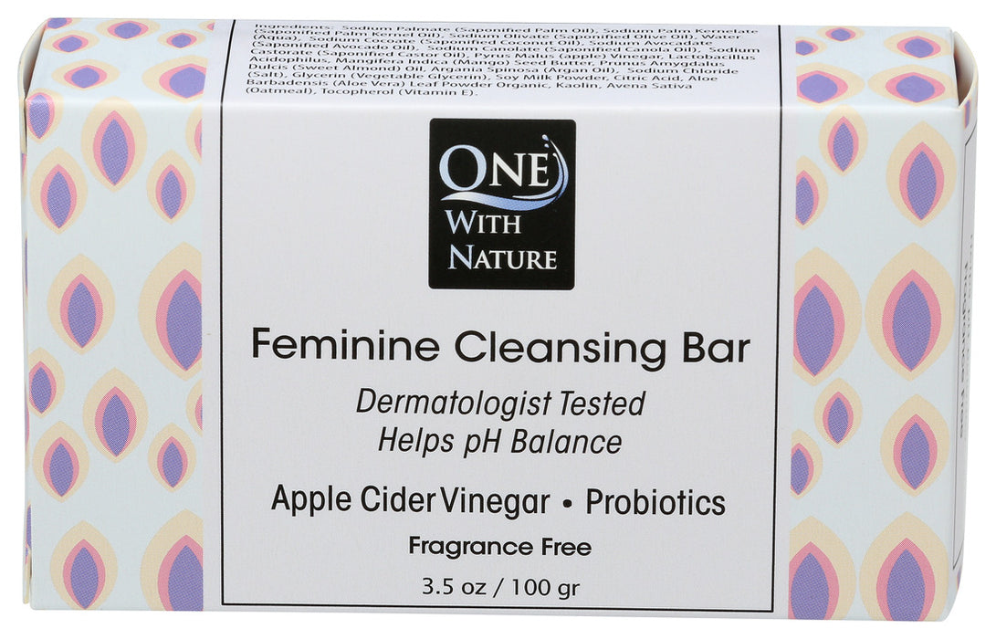 One With Nature  Soap Feminine Fragrance Free  3.5 Oz