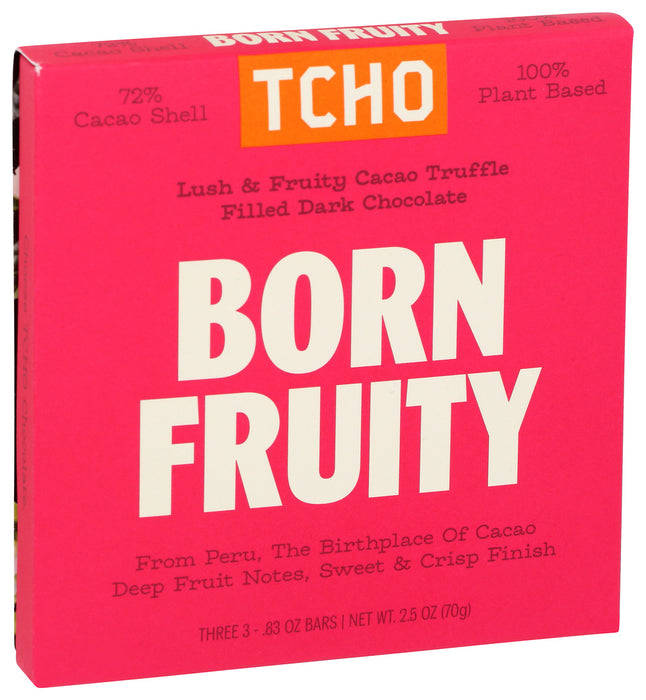 Tcho Chocolate  Born Fruity Dark Chocolate Cacao Truffle Filled    2.5 Oz