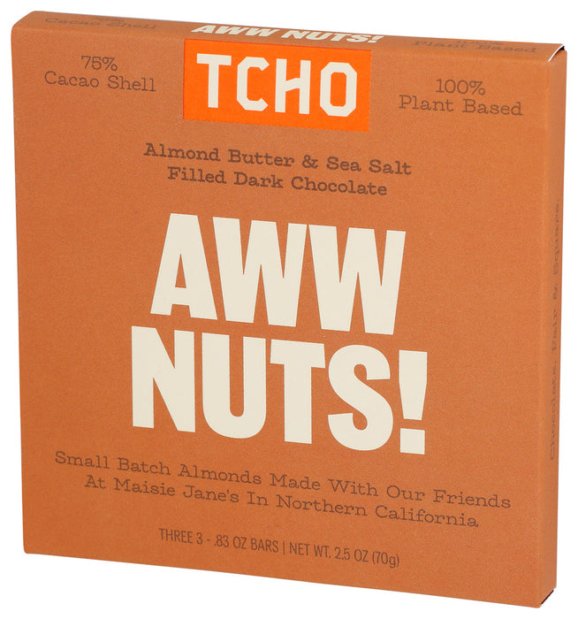 Tcho Chocolate Organic Tcho Aww Nuts! Chocolate Bar 2.5 Oz