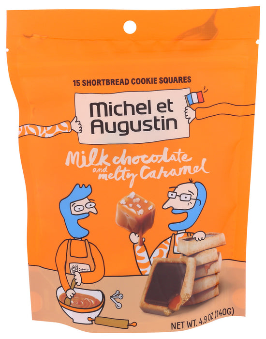 Michel Et Augustin  Cookie Milk Chocolate Caramel Shortbread Squares  4.9 Oz