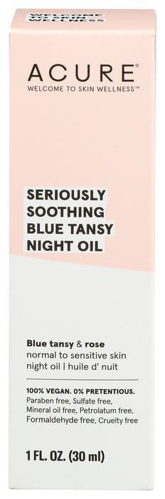 Acure  Seriously Soothing Blue Tansy Night Oil  1 Each  1 Oz