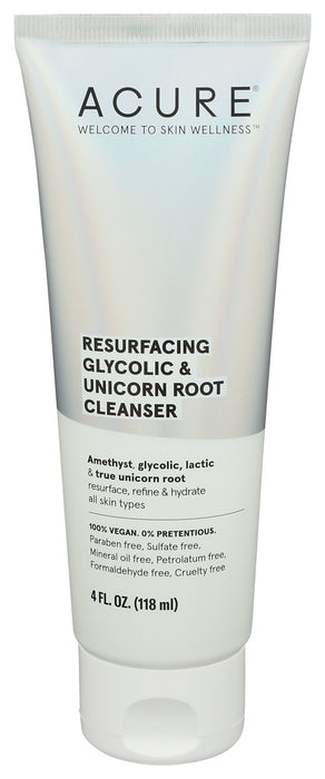 Acure  Resurfacing Glycolic & Unicorn Root Cleanser  1 Each  4 Oz