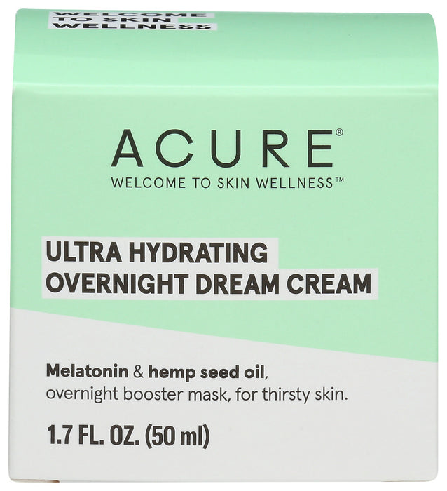 Acure  Ultra Hydrating Overnight Dream Cream  1 Each  1.7 Oz