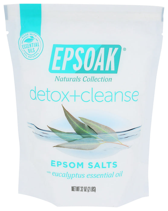 Epsoak  Epsom Salt Detox Cleanse Eucalyptus Essential Oil 2 Lb  32 Oz