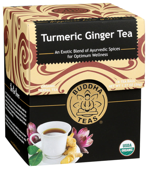 Buddha Teas  Organic Turmeric Ginger Tea  18 Bag