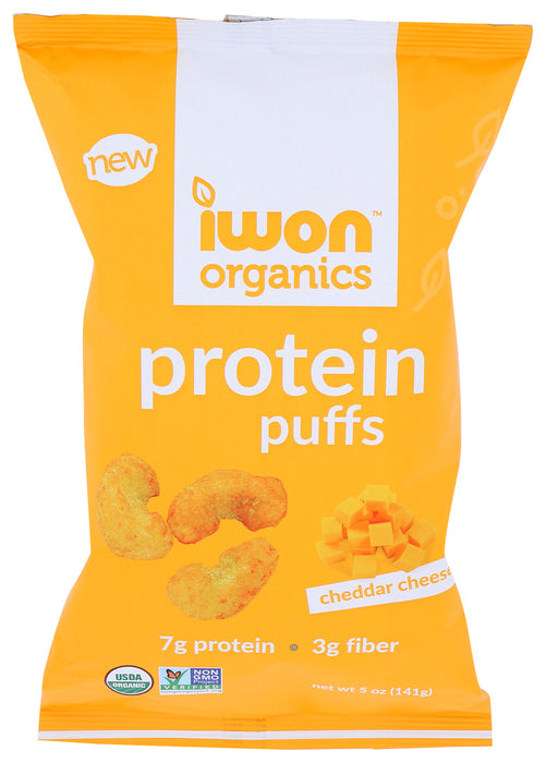 Iwon Organics  Organic Protein Puffs Cheddar Cheese  5 Oz