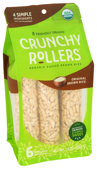 Crunchy Rollers  Crunchy Rice Rollers Original Brown Rice Organic  2.6 Oz