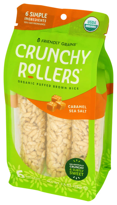 Crunchy Rollers  Crunchy Rice Rollers Caramel Sea Salt Organic 6 Ct  2.6 Oz