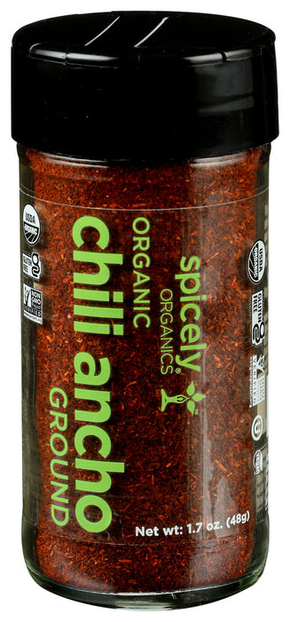 Spicely Organics  Organic Org Chili Ancho Ground  1.7 Oz