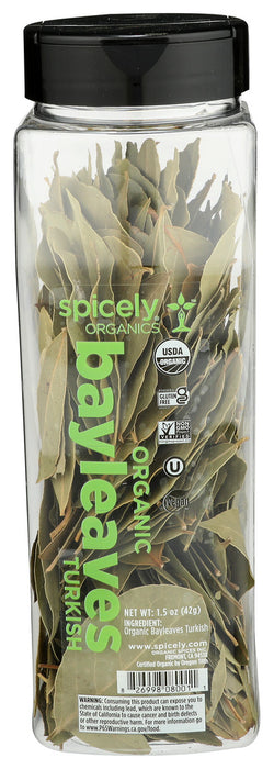 Spicely Organics  Bay Leaves Turkish Club Size Certified Gluten Free  1.5 Oz