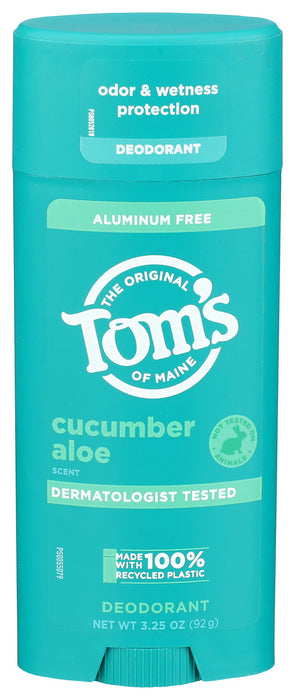 Tom's Of Maine Cucumber Aloe Natural Deodorant 3.25 Oz