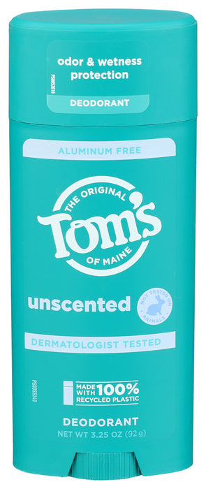 Tom's Of Maine Unscented Natural Deodorant 3.25 Oz