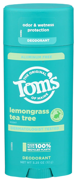 Tom's Of Maine Lemongrass Tea Tree Natural Deodorant 3.25 Oz