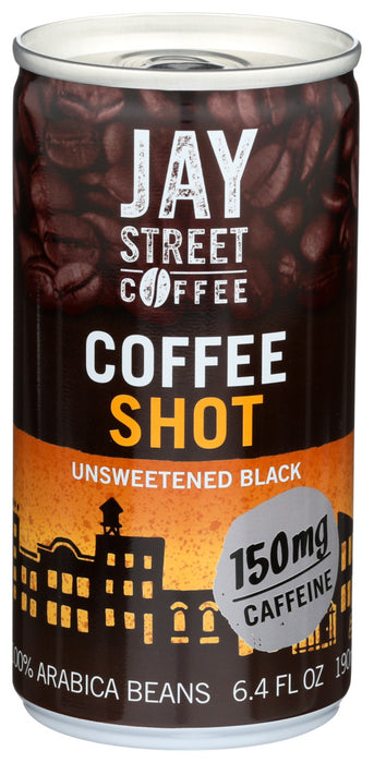 Jay Street Coffee  Unsweetened Black Coffee Shot   6.4 oz