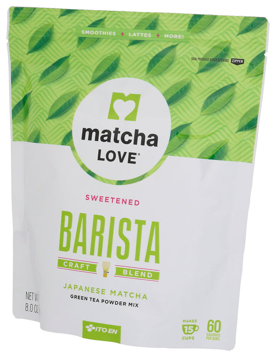 Matcha Love  Sweetened Barista Matcha Powder Resealable Bag   8 Oz