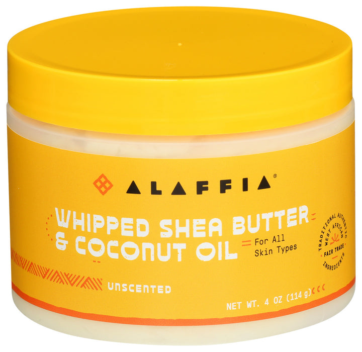 Alaffia  Whipped Shea Butter & Coconut Oil Unscented  1 Each  4 Oz