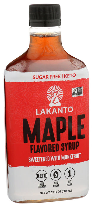 Lakanto  Monk Fruit Sweetened Maple Flavored Syrup  13 Oz