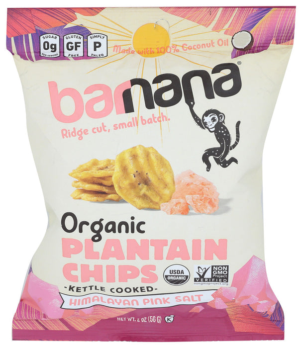 Barnana  Organic Plantain Chips Himalayan Pink Salt  2 Oz