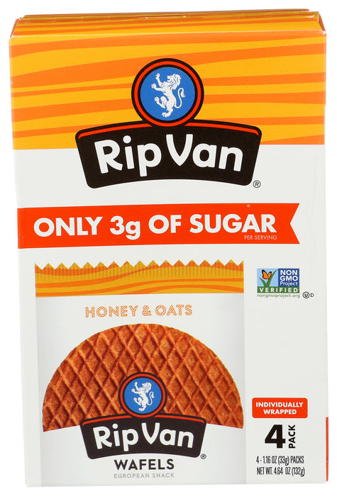 Rip Van Wafels  Illa Wafel Honey&Oats Ls  4.64 Oz