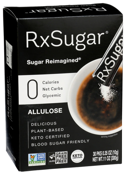 Rxsugar  Allulose Sugar 30 Sticks Pack  11 Oz