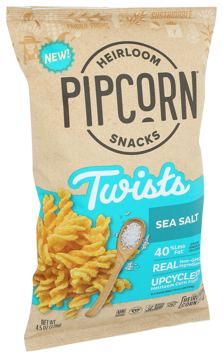 Pipcorn  Heirloom Snacks Sea Salted Twists  4.5 Oz