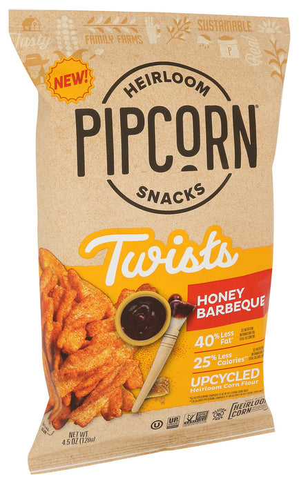 Pipcorn  Heirloom Snacks Honey Barbecue Twists  4.5 Oz