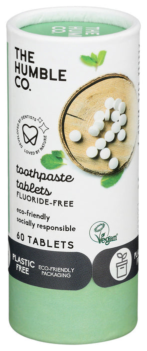 The Humble  Toothpaste Tab Mint Fluoride Free  60 Ct