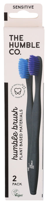 The Humble  Plant-Based Sensitive Toothbrush  Blue-Purple  2 Ct