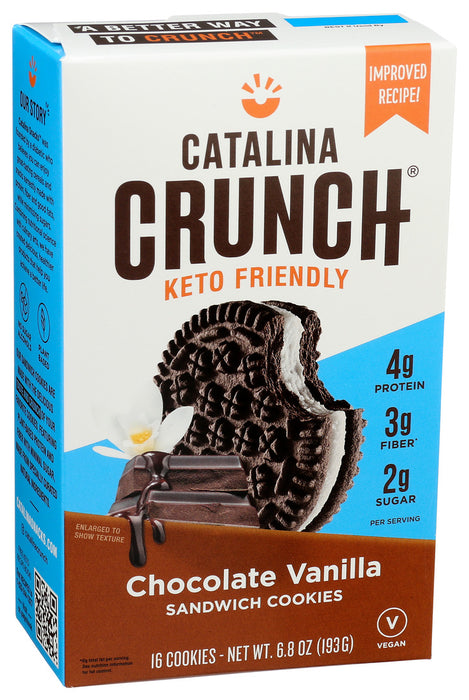 Catalina Crunch  Cookie Sandwich Chocolate Vanilla  6.8 Oz