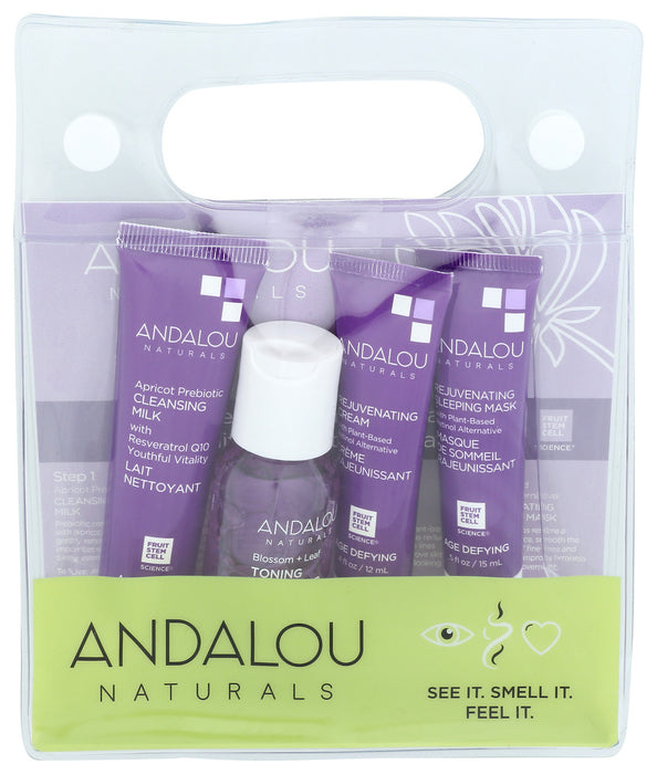 Andalou Naturals On The Go Essentials  The Age Defying Routine 4 Ct 2.7 Fl