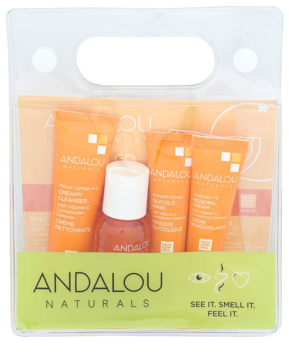 Andalou Naturals On The Go Essentials The Brightening Routine 4 Ct2.7 Fl