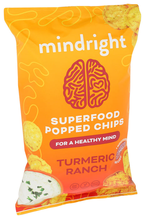 Mindright Poppd Chips Turmeric Rnch 4 OZ